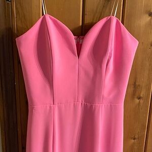 Amanda Uprichard x Revolve Cherri Gown in Shocking Pink